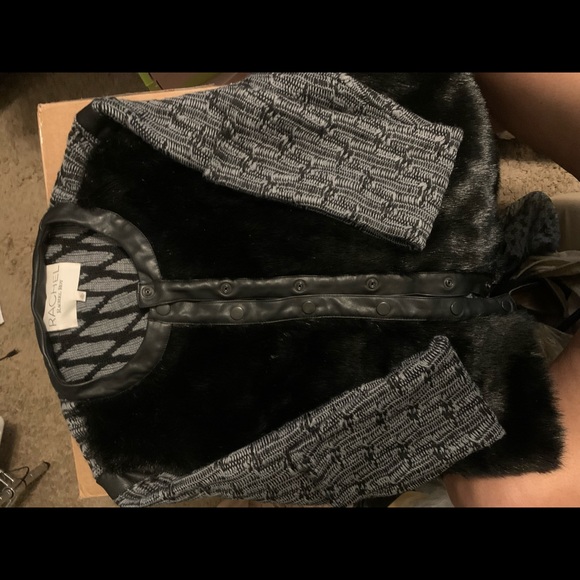 Rachel Roy Faux Fur Sweater Jacket - Picture 7 of 7